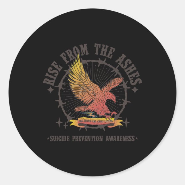 Suicide Prevention Awareness8  Classic Round Sticker (Front)