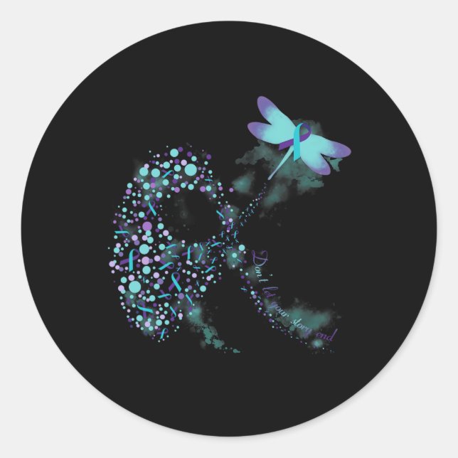 Suicide Prevention Awareness 1  Classic Round Sticker (Front)