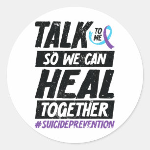 Suicide Prevention Awareness 988 Mental Health Sup Classic Round Sticker