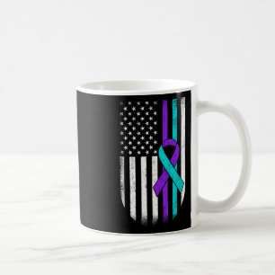 Suicide Prevention Awareness American Flag Support Coffee Mug