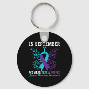 Suicide Prevention Awareness Betterfly Tealand Pur Key Ring
