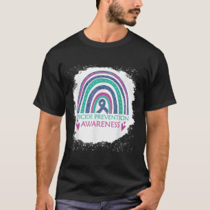 Suicide Prevention Awareness Bleach Rainbow Depres T-Shirt