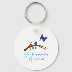 Suicide Prevention Awareness Butterfly Cocoon Tran Key Ring