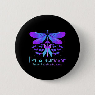Suicide Prevention Awareness Butterfly No Story Sh 6 Cm Round Badge