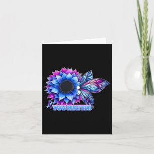 Suicide Prevention Awareness Butterfly Semicolon Card
