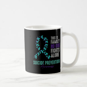 Suicide Prevention Awareness Butterfly Teal Purple Coffee Mug