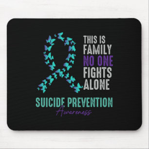 Suicide Prevention Awareness Butterfly Teal Purple Mouse Pad