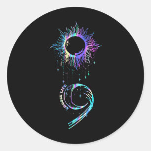 Suicide Prevention Awareness Choose Life Semicolon Classic Round Sticker