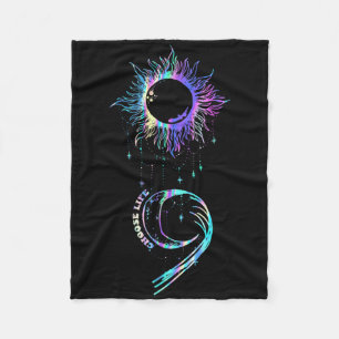 Suicide Prevention Awareness Choose Life Semicolon Fleece Blanket