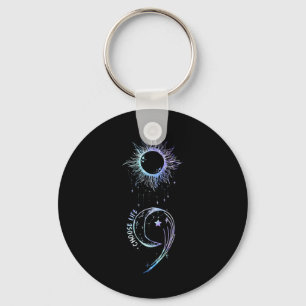 Suicide Prevention Awareness Choose Life Semicolon Key Ring