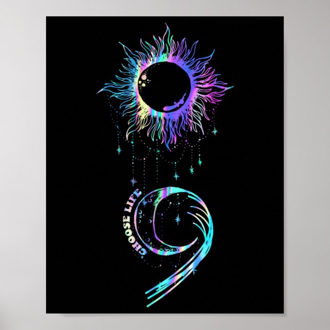 Suicide Prevention Awareness Choose Life Semicolon Poster (Front)
