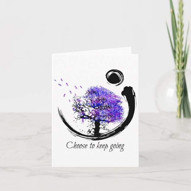 Suicide Prevention Awareness Choose To Keep Going  Card (Front)