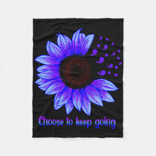Suicide Prevention Awareness Choose To Keep Going Fleece Blanket