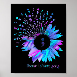Suicide Prevention Awareness Choose To Keep Going Poster