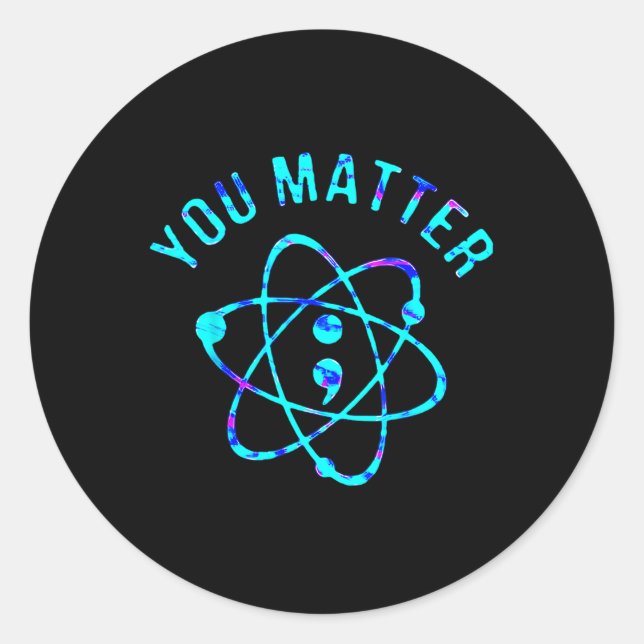Suicide Prevention Awareness  Classic Round Sticker (Front)