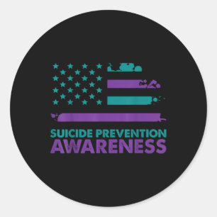 Suicide Prevention Awareness Classic Round Sticker