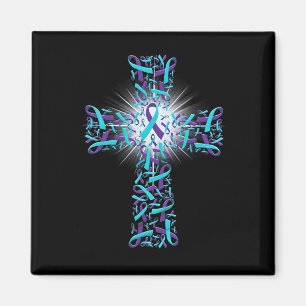 Suicide Prevention Awareness Cross Magnet