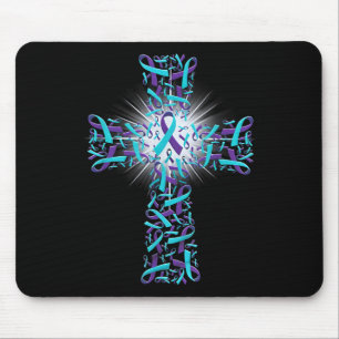 Suicide Prevention Awareness Cross Mouse Pad