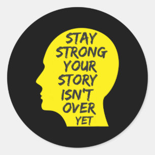 Suicide Prevention Awareness Day Yellow Classic Round Sticker