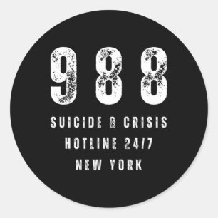 Suicide Prevention Awareness Depression Classic Round Sticker