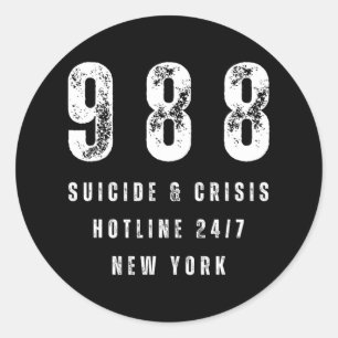 Suicide Prevention Awareness Depression Classic Round Sticker