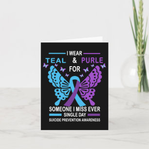 Suicide Prevention Awareness Design I Wear Teal An Card