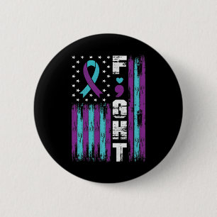 Suicide Prevention Awareness Distress Fight Americ 6 Cm Round Badge