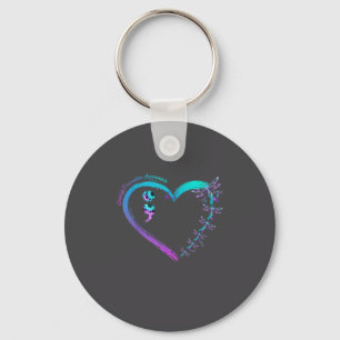 Suicide Prevention Awareness Dragonfly Heart Love Key Ring