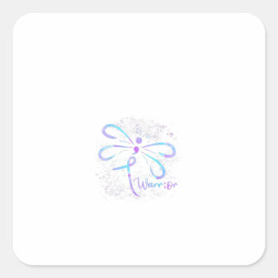 Suicide Prevention Awareness Dragonfly Square Sticker