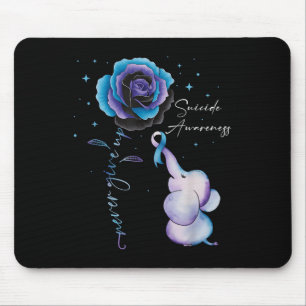 Suicide Prevention Awareness Elephant Sunflower Te Mouse Pad