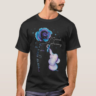Suicide Prevention Awareness Elephant Sunflower Te T-Shirt