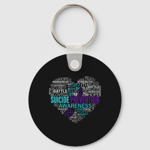 Suicide Prevention Awareness Fight Hope Strong War Key Ring
