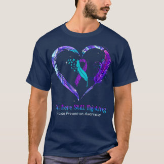 Suicide Prevention Awareness Flower Ribbon Mental  T-Shirt