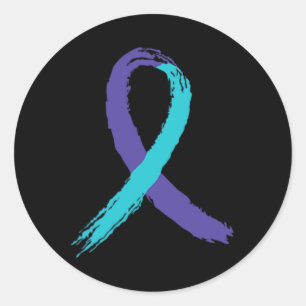 Suicide Prevention Awareness Grandpa Usa Flag Byck Classic Round Sticker