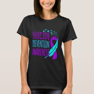 Suicide Prevention Awareness Happy Ribbon Support T-Shirt