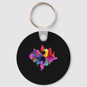Suicide Prevention Awareness Heart Shape Semicolon Key Ring