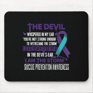 Suicide Prevention Awareness I Am The Storm Devil Mouse Pad