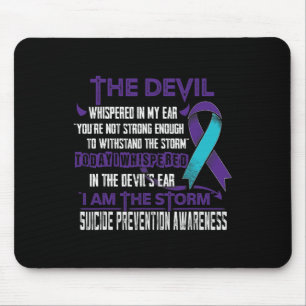 Suicide Prevention Awareness I Am The Storm Devil Mouse Pad