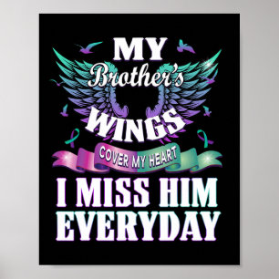 Suicide Prevention Awareness I Miss My Brother Eve Poster