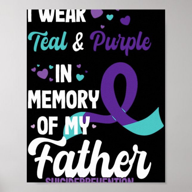 Suicide Prevention Awareness In Memory Of Father  Poster (Front)