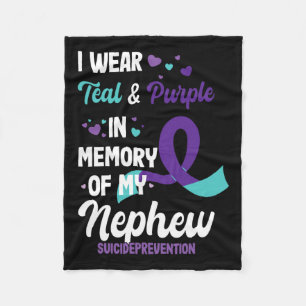 Suicide Prevention Awareness In Memory Of Nephew Fleece Blanket