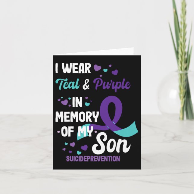 Suicide Prevention Awareness In Memory Of Son Prem Card (Front)