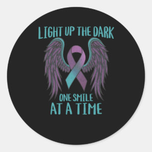 Suicide Prevention Awareness Light Up The Dark Classic Round Sticker