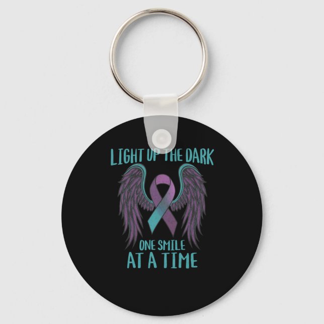 Suicide Prevention Awareness Light Up The Dark  Key Ring (Front)
