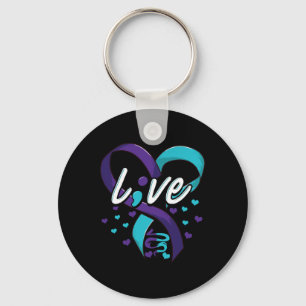 Suicide Prevention Awareness Live Love Semicolon M Key Ring
