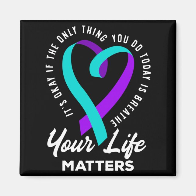 Suicide Prevention Awareness Long Sleeve Artwork Magnet (Front)