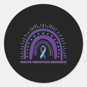 Suicide Prevention Awareness Mental Health Awarene Classic Round Sticker