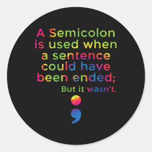 Suicide Prevention Awareness Mental Health Depress Classic Round Sticker