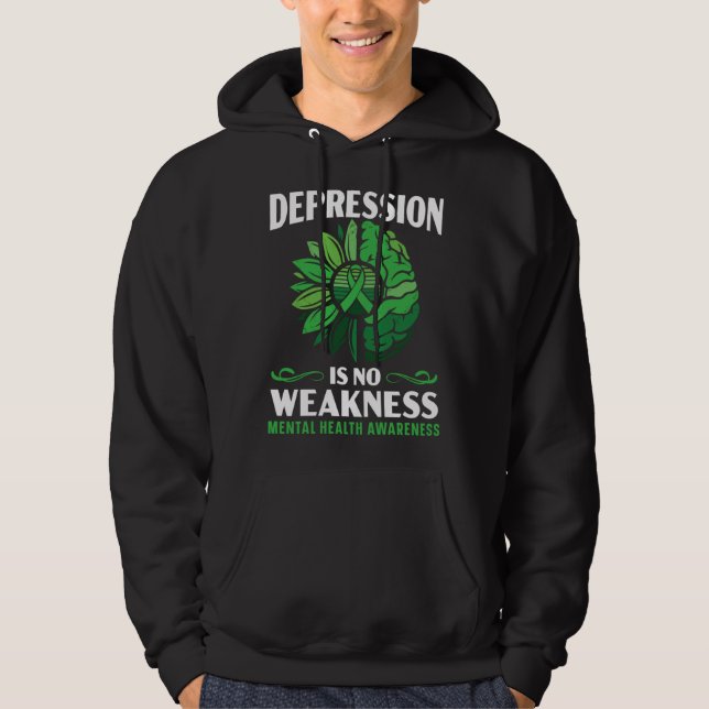 Suicide Prevention Awareness Mental Health Depress Hoodie (Front)
