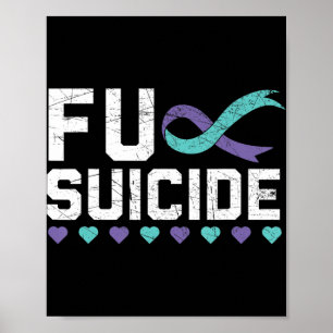 Suicide Prevention Awareness Mental Health Depress Poster